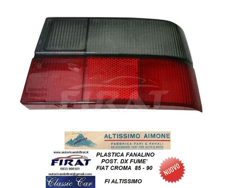 PLASTICA FANALINO FIAT CROMA 85-90 POST.DX FUME'